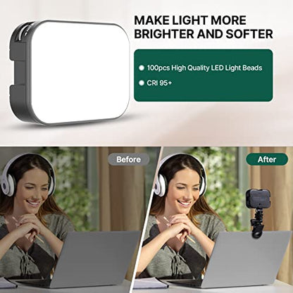 ULANZI - VL100X Bi-Color LED Selfie Light with Clip, Dimmable 2500-6500K