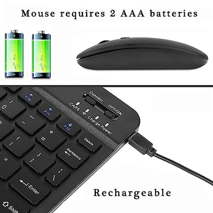 VendorName - Ultra-Slim Wireless Keyboard And Mouse Combo For iPad, Tablet, And Smartphone