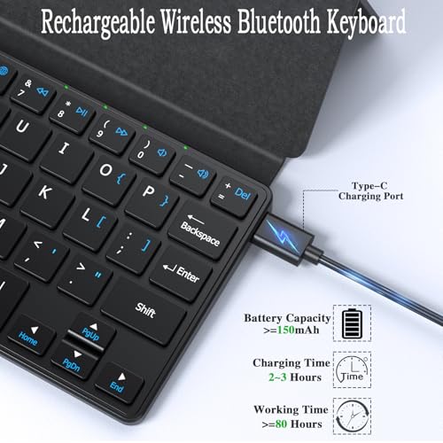 Universal - Ultra Light Portable Mini Wireless Keyboard with Adjustable Stand