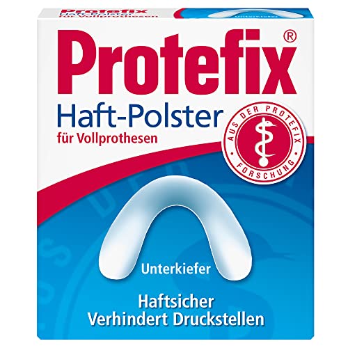 Ensure a comfortable, secure fit for dentures with Protefix's Lower Jaw Adhesive Pads. Designed for challenging conditions and sensitive gums, these fabric strips prevent irritation and enhance stability.