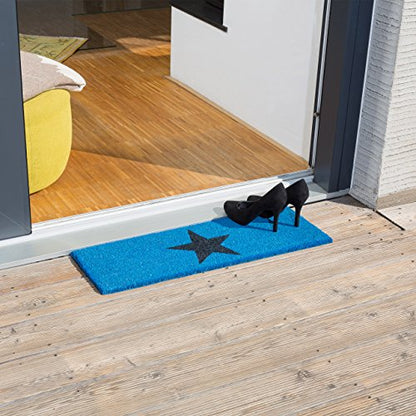 Relaxdays - Stars Coconut Fibre Doormat With Non-Slip Rubber Underside