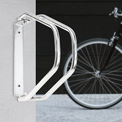 Relaxdays - Metal Bicycle Mount Holder, Silver, 32.5 x 9 x 28.5 cm