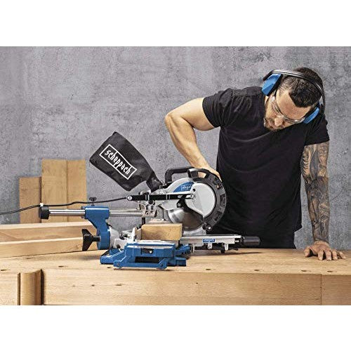 Scheppach - HM216 Mitre Saw 2000W With Laser, LED, And 2 Carbide Blades