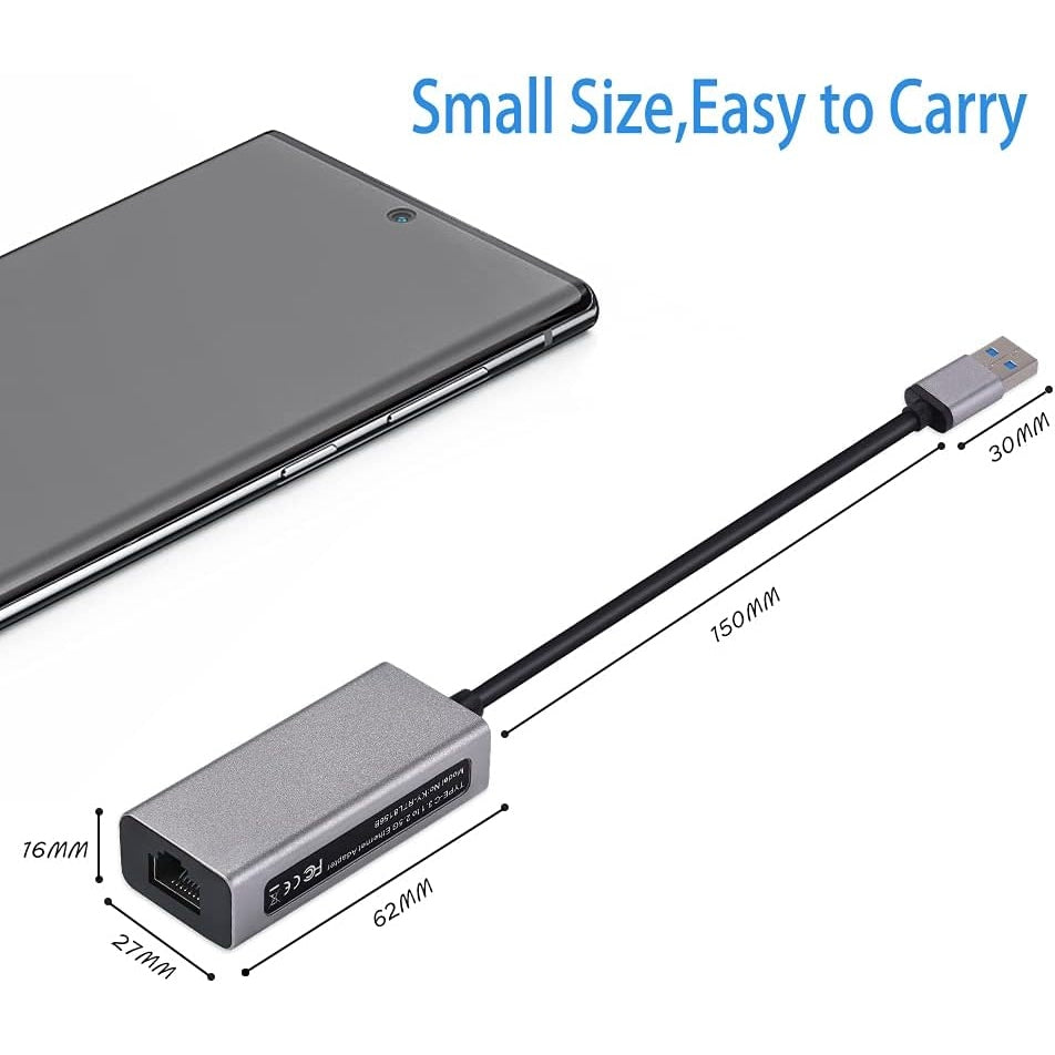 Ulanson - USB 3.0 to Ethernet 2.5G Network Adapter for Laptop/Desktop