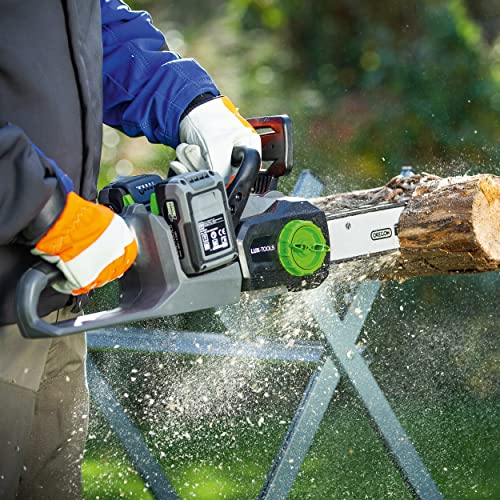 LUX-TOOLS - Cordless Chainsaw 12 Inch Oregon Blade, 30 cm Cutting Length