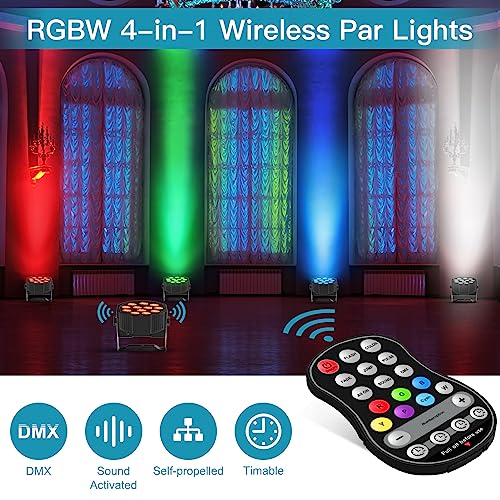 HOLDLAMP - Rechargeable RGBW 4-in-1 LED Uplights with Remote & DMX Control