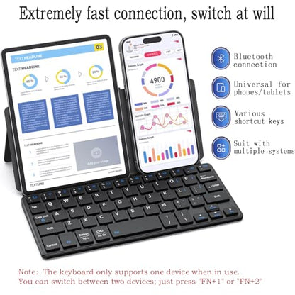 Universal - Ultra Light Portable Mini Wireless Keyboard with Adjustable Stand