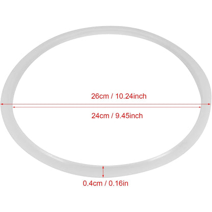 Dewin - Pressure Cooker Sealing Ring, 6 Sizes Clear Silicone Gasket (24Cm)