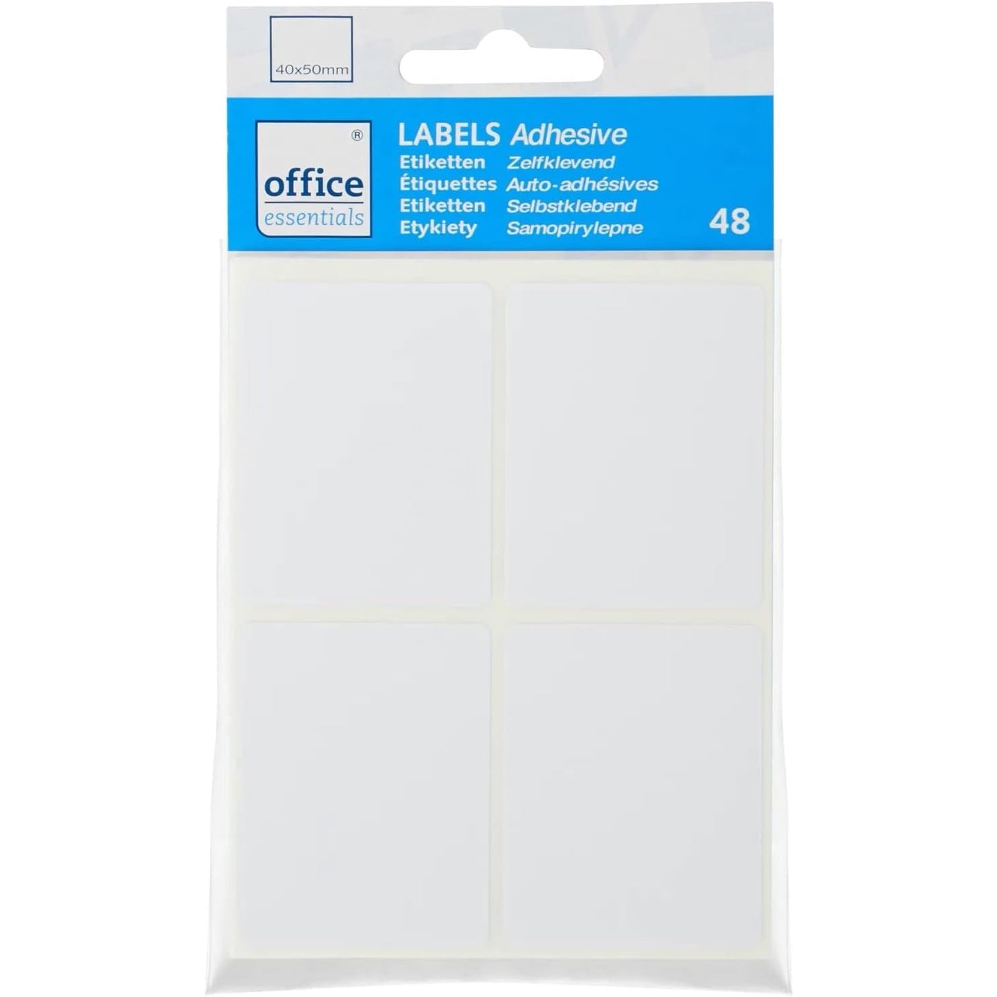 Office Essentials - 48 Universal Labels 40 x 50 mm