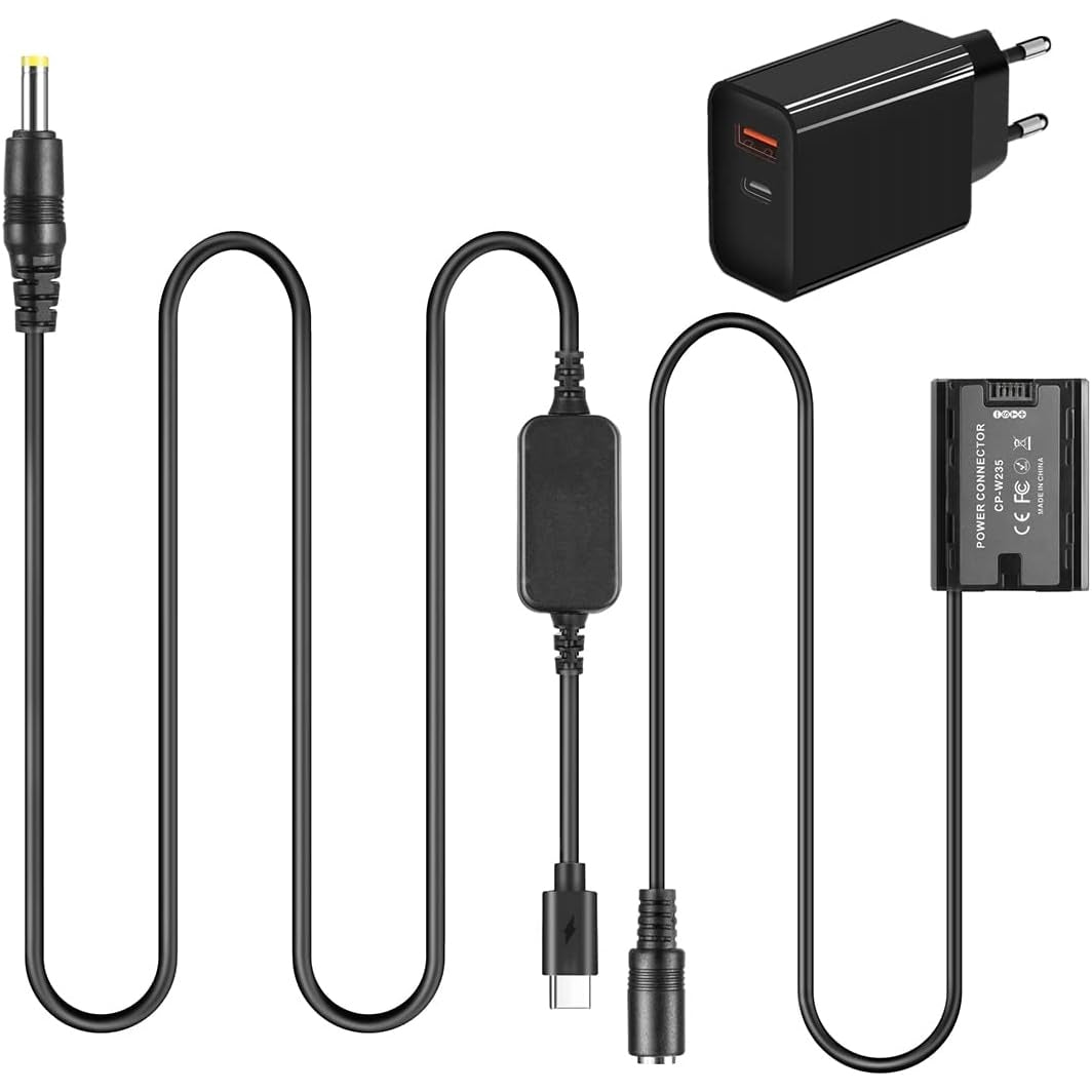 Raeisusp - USB Type C Cable + Dummy Battery NP-W235 for Fujifilm X-T4