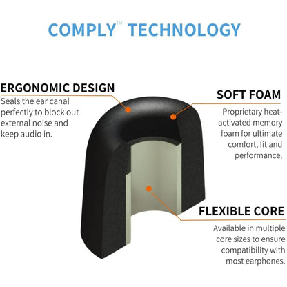 Head Games Llc - Comply Foam 200 Series Replacement Ear Tips, Assorted S/M/L, 3 Pairs
