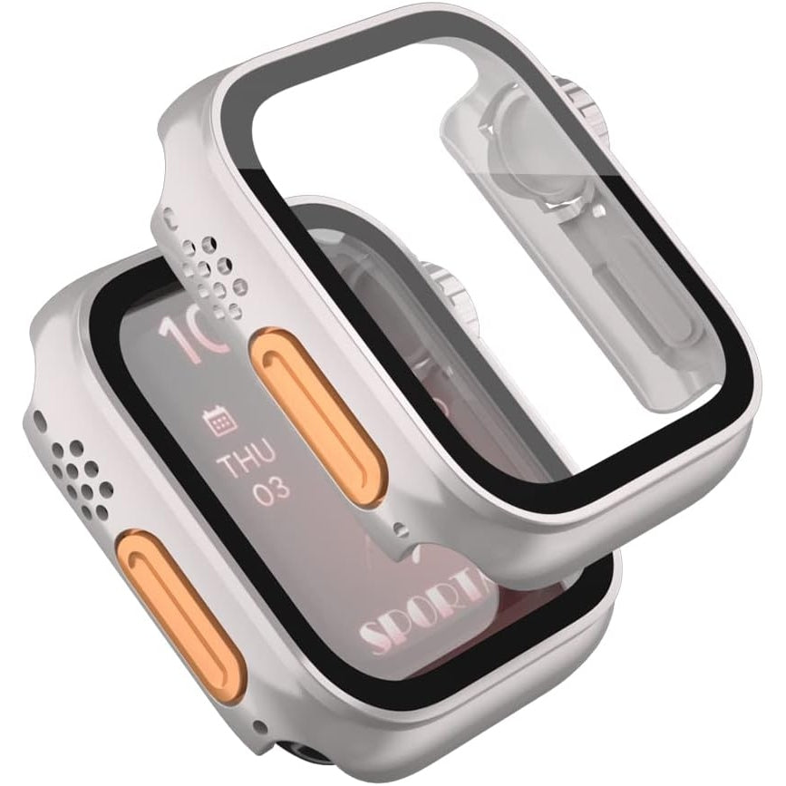 Yrzper - Waterproof Case for Apple Watch Series 9-4 SE/SE2 40-45mm Starlight