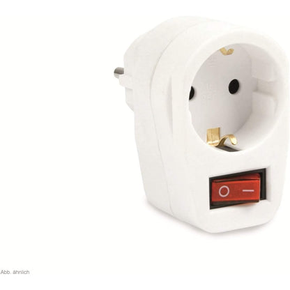 Goobay - 16A Electrical Outlet With Switch, Type F (Schuko - Germany)