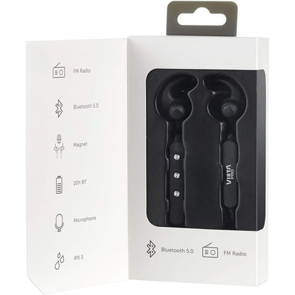 Vieta - Pro Libero Wireless Earbuds (Bluetooth, FM Radio, Mic, Magnetic, 10H) Black