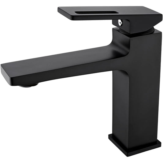 Ibdrykk - Matte Black Bathroom Sink Faucet, Single Handle Basin Tap