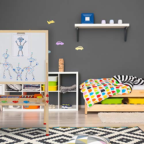 Relaxdays - Adjustable Height Magnetic Chalkboard Table for Kids, White