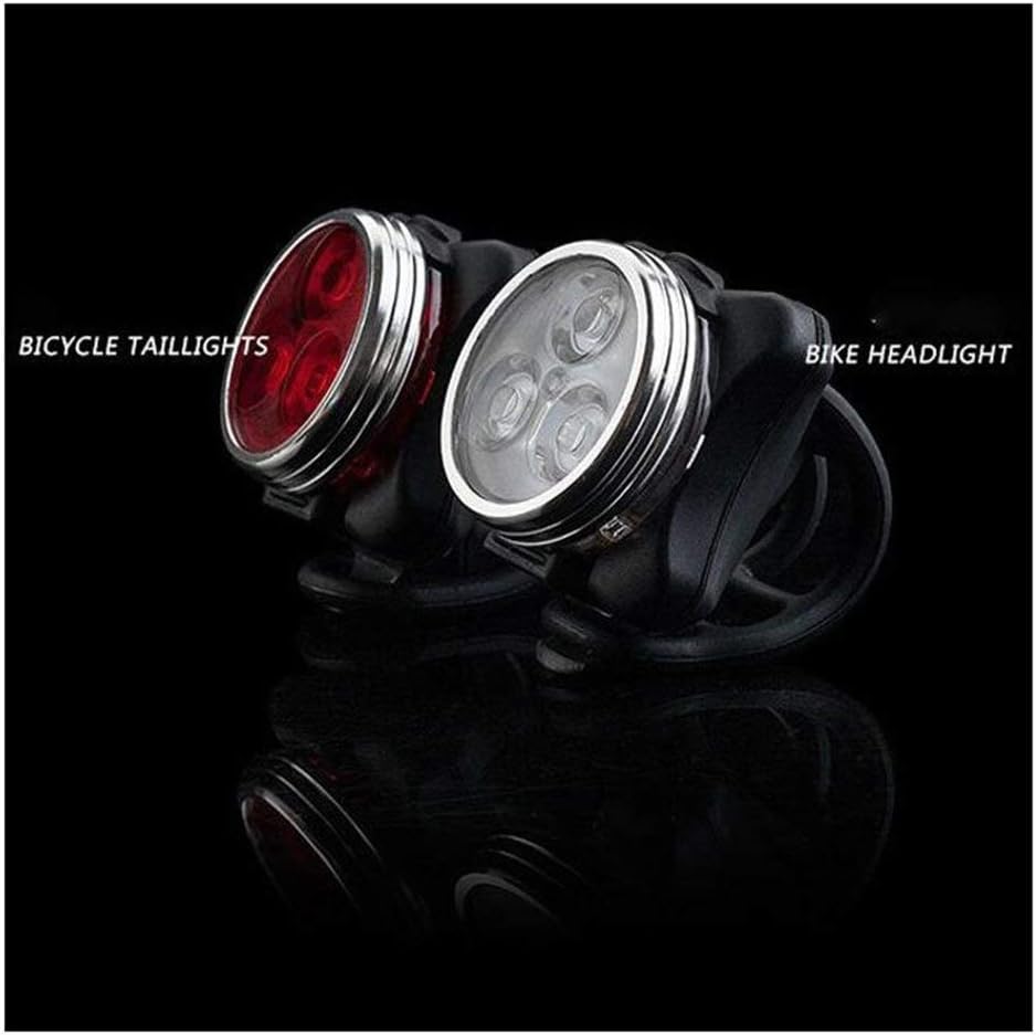 Stevo Approved - USB Rechargeable Bike Headlight & Taillight (Red/White)