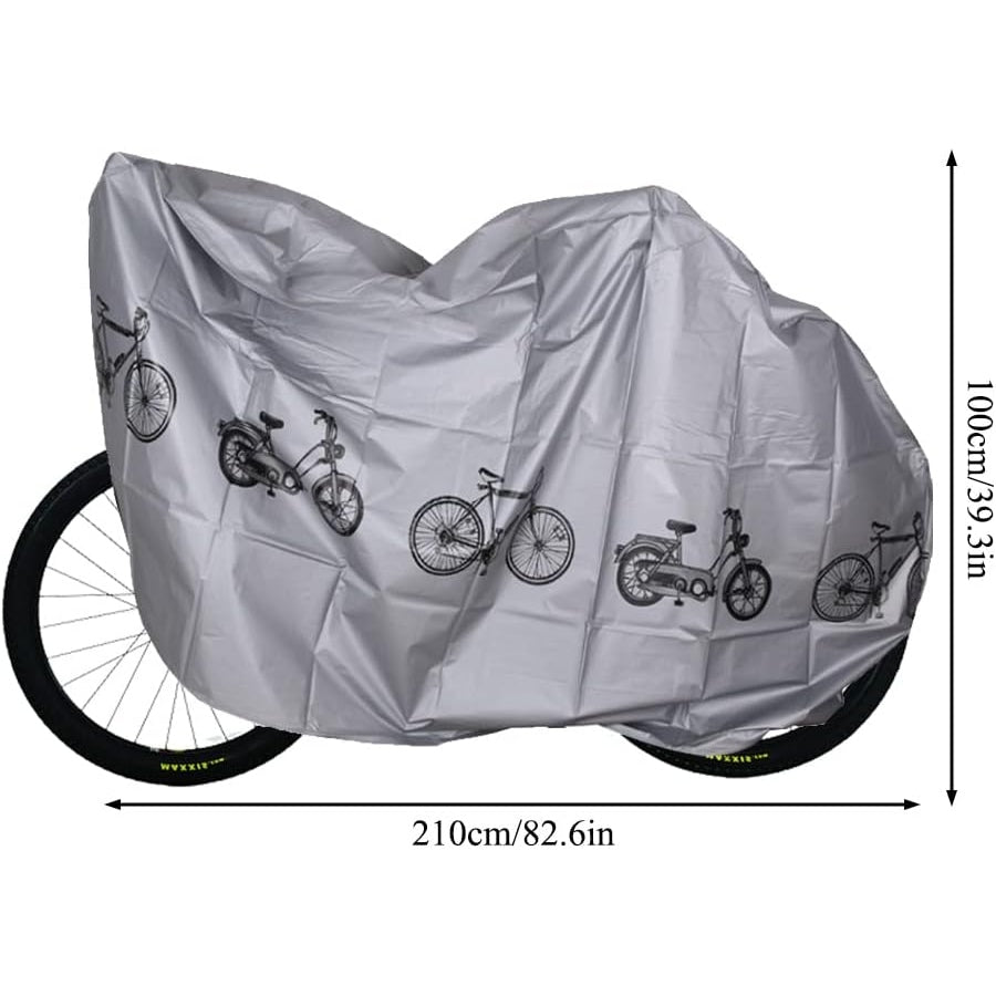 Fengq - Bicycle Garage Waterproof Cover 200x100 Cm For Bike/Motorcycle - Grey