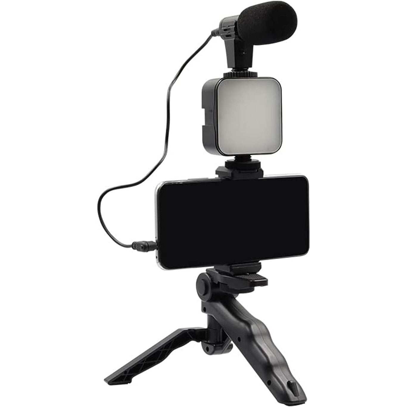 Ay-49 - Video Vlog Tripod Kit With Microphone And Light For Live Broadcast