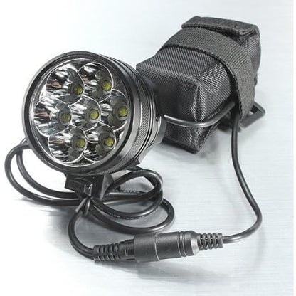 Theoutlettablet - Bike Handlebar Headlamp 12,000 Lm LED 9x Cree XM-L, Battery & Charger