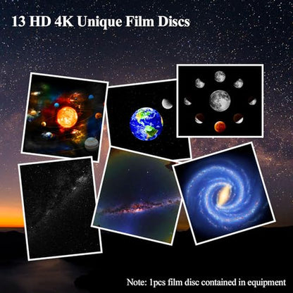 SOMKTN - 4K Star Projector with Timer and 360° Rotation for Kids & Adults