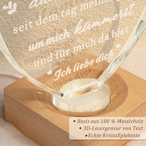 WAVEJOE - Mama DE German Crystal Night Light Romantic Keepsake Gift