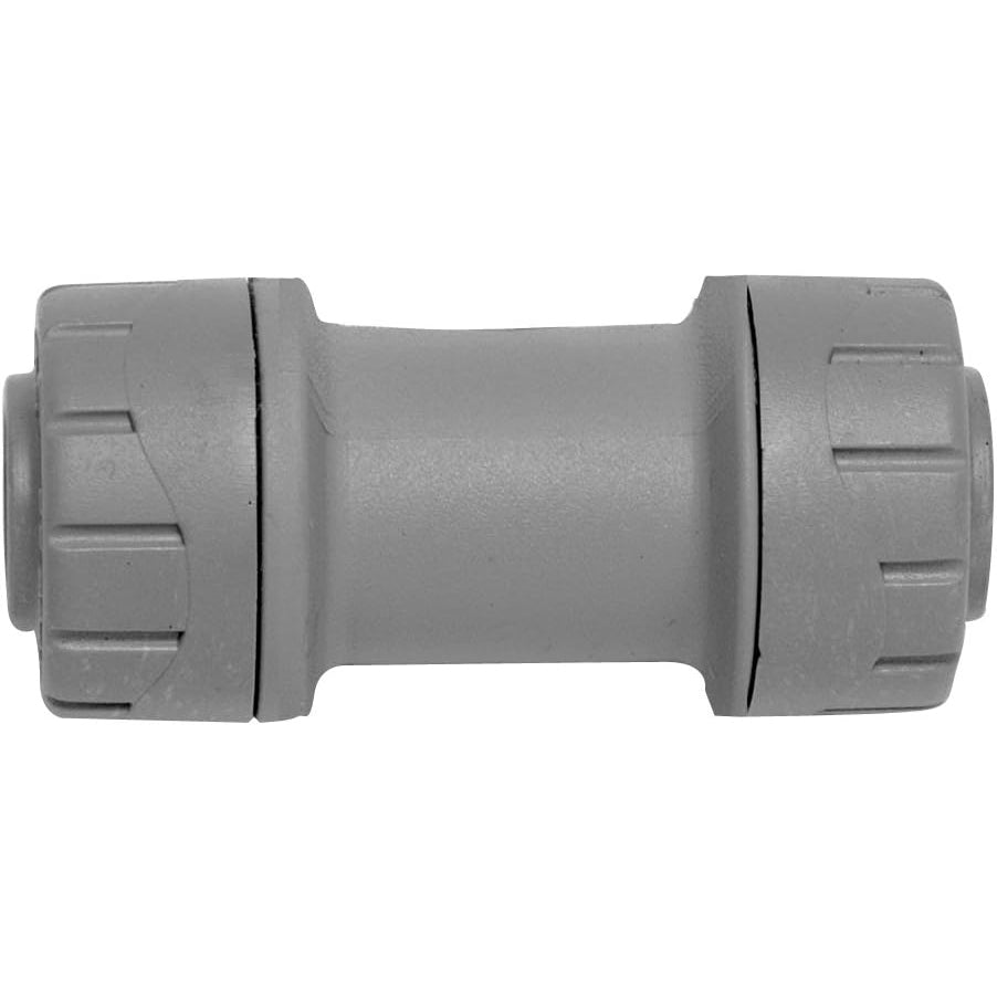 Polypipe - Polyplumb Push Fit Straight Coupler 22mm Grey (Pack of 3)