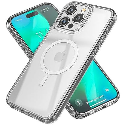 ENCASED - iPhone 15 Pro Magnetic Case Compatible with MagSafe - Hybrid Clear