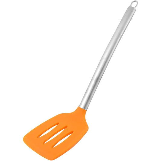 Uxcell - Stainless Steel Handle Silicone Non-Stick Heat Resistant Spatula Orange