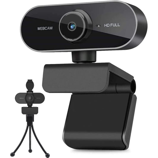 Benewy - 1080P HD Webcam With Microphone, Tripod, Privacy Cover, USB Plug & Play