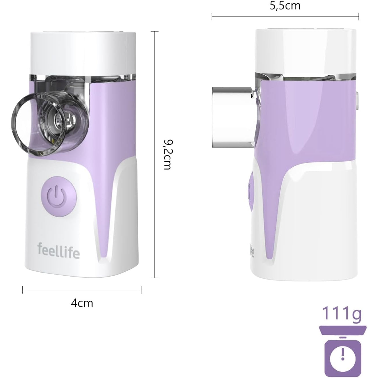 Feellife - Portable Mesh Inhaler With Music Purple