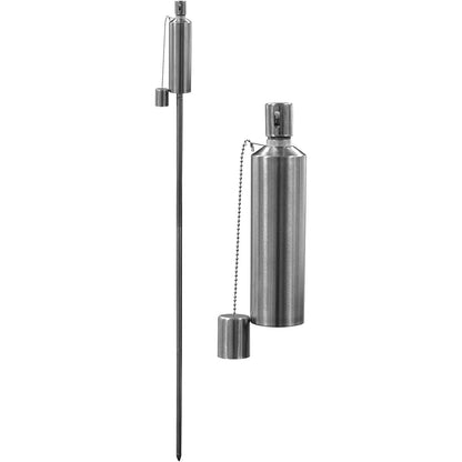 Harbour Housewares - Metal Garden Torch Cylinder Silver