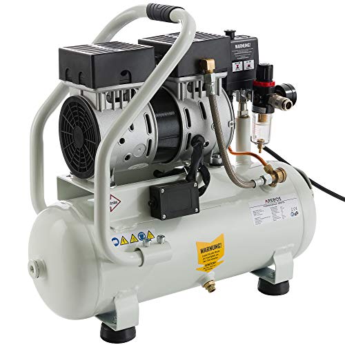 Arebos - Silent Whisper 500W Oil-Free Compressor, 12L, 54.4 dB, Quick Coupling