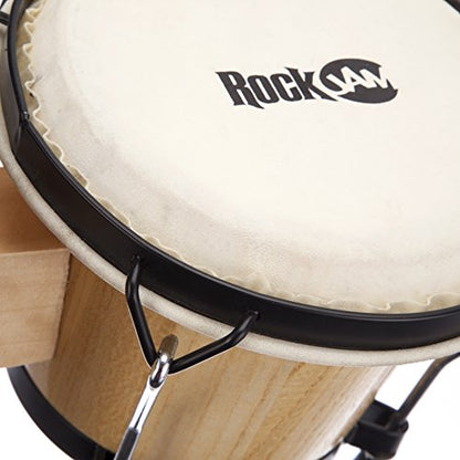 RockJam - 7" And 8" Bongo Drum Set With Padded Bag And Tuning Key