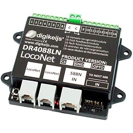 Digikeijs - Dr4088Ln-Cs 16-Channel Feedback Module Loconet With S88N Master