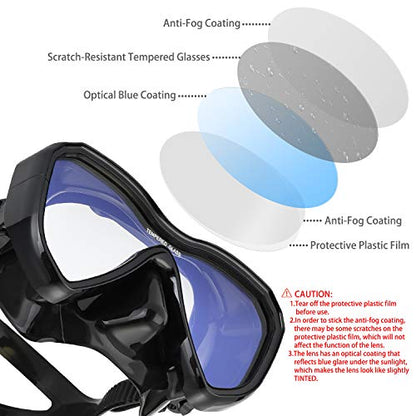 Vendor Name - Snorkel Set With Anti-Fog Mask & Dry Snorkel Tube, Kit Bag Included