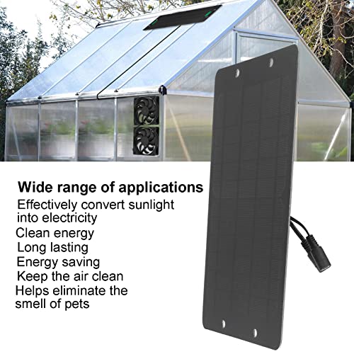 SolarTech - Dual Solar Panel Exhaust Fan Kit for Greenhouses 10W 800MA