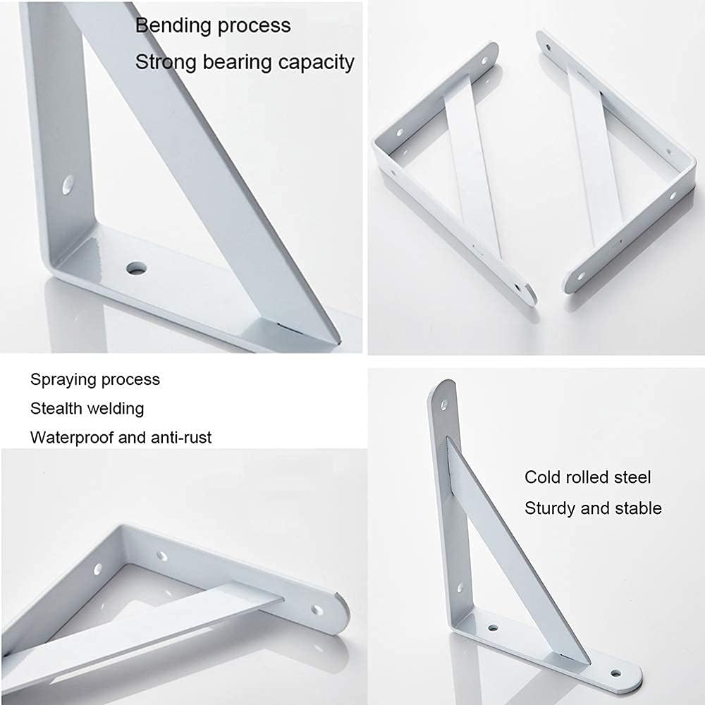 Multi - Heavy Duty White Steel Shelf Brackets (2Pcs)