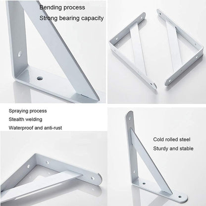 Multi - Heavy Duty White Steel Shelf Brackets (2Pcs)