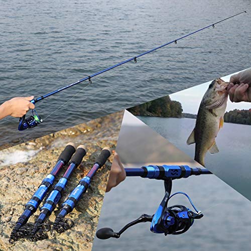 VendorName - Ultralight 1.8-3M Portable Telescopic Fishing Rods, Carbon Fiber