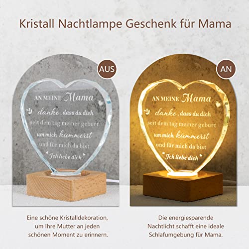 WAVEJOE - Mama DE German Crystal Night Light Romantic Keepsake Gift