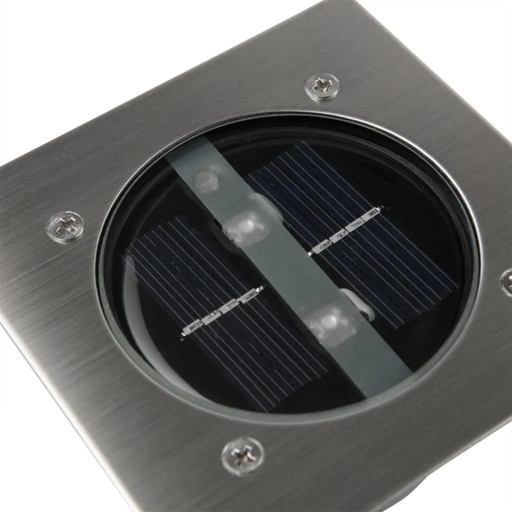 Smartwares - Led Solar Recessed Spotlight, 4-Angle, Silver