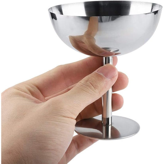 Fdit - Stainless Steel Ice Cream Cup With Dessert Bowls (Large)