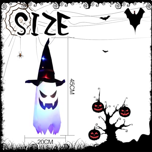 Tutamaz - Halloween Ghost Decoration Garden With LED Fairy Lights & 2 Light Modes