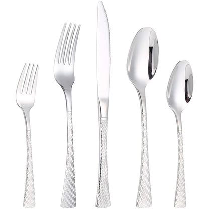 Cisay - 30-Piece Stainless Steel Cutlery Set for 6, Dishwasher Safe (Silver)