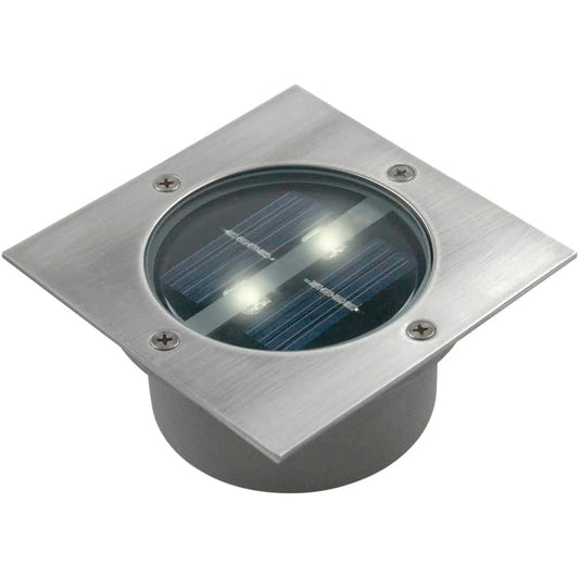 Smartwares - Led Solar Recessed Spotlight, 4-Angle, Silver