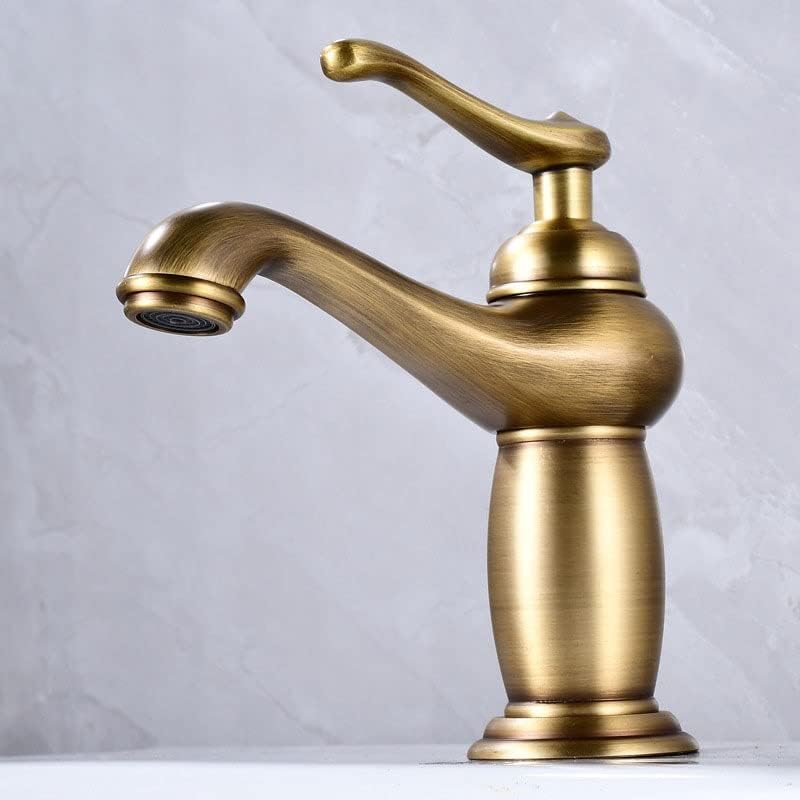 Cuteni - Brass Single Handle Bathroom Faucet (Antique Brass)