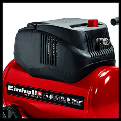 Einhell - Compressor TC-AC 200/24/8 OF, 1200 W, Max. 8 Bar, Oil-Free