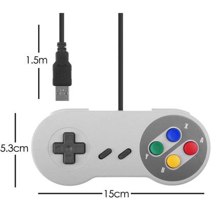 Trixes - Pack Of 2 Wired USB Controllers For SNES Emulators