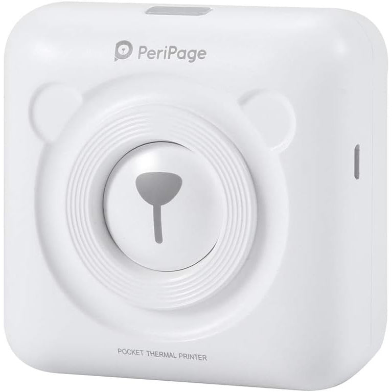 Peripage - Portable Bluetooth Photo Printer with Case & Paper (White)